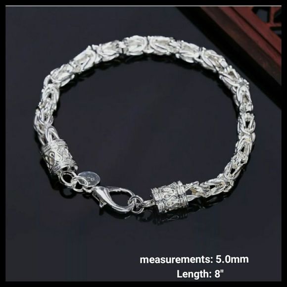 Unisex Byzantine Chain and Bracelet Set - Picture 3 of 5